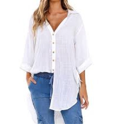Effortless Style: Casual White Shirt for Women