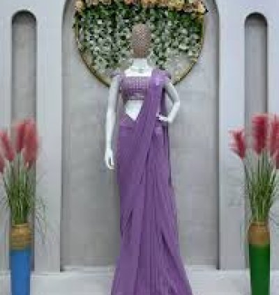 Royal Grace: Purple Designer Saree for Women